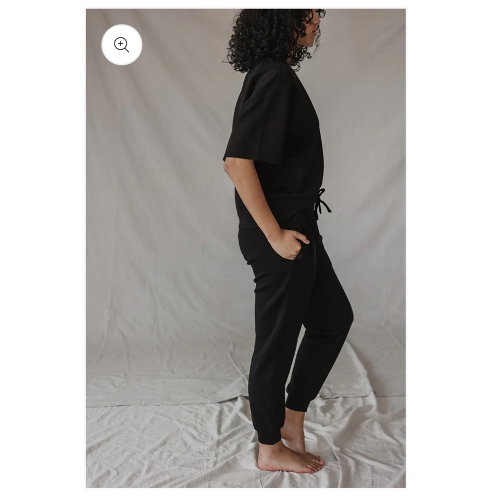 Lates by Kate Jet-Setter Jogger Set Short Sleeve |Black